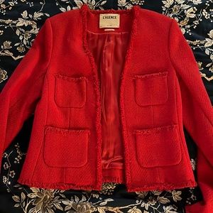 Beautiful red L’AGENCE Blazer. Worn once. Excellent condition. Make me an offer.